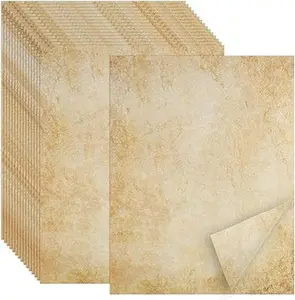 70PCS Vintage Paper 8.5 x 11 in Parchment paper for Writing Letter writing Paper, Decorative Printer Paper for Invitation, Letter, Resume, Award, Diploma, Art, Craft, Certificate Antique
