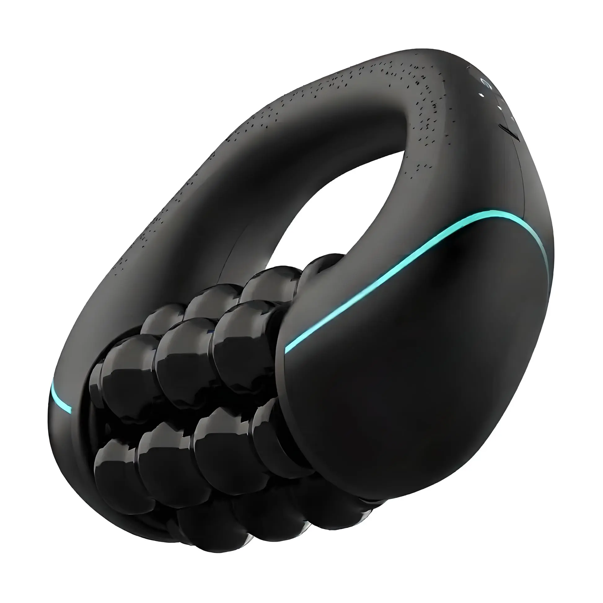 Electric Handheld Rolling Massager, Multifunctional 3 Speed Deep Tissue Percussive Massager with 6 Rotating Bars, Rechargeable Full Body Muscle Roller for Back Shoulder Leg Soreness Relief & Blood Circulation