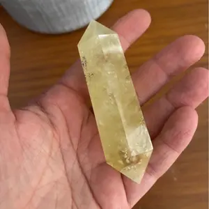 Reiki-Infused Double-Terminated Lemon Quartz Point