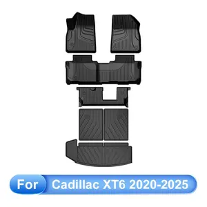 【fathersdaygift】AOMSAZTO 7Pcs Full TPE Set Floor Mats Cargo Liner Fit For Cadillac XT6 2020-2026 7-Seater, All-Weather for Car Full Set Durable Anti-Slip