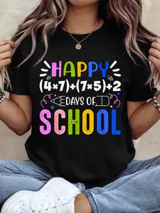 Happy 100th Day of School Teacher Student Boys Girls Math T-Shirt