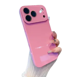 Liquid-Soft Phone Case with Large Window & Built-in Acrylic Lens Cover - Full Camera Protection TPU Case for iPhone 12 to 17 Series for  iPhone 17 16 15 14 13 12 11 Pro Max plus