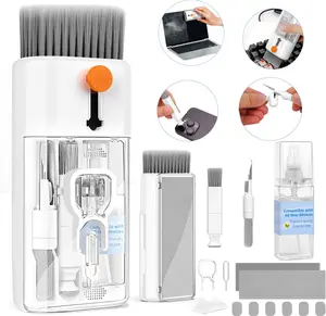 Keyboard Cleaner Laptop Cleaning Kit - All in One Computer Tech Cleaning Brush, Multi-Function Pc Accessories with Airpod Cleaning Kit, Electronic Laptop Screen Cleaner for MacBook, iPhone, Gaming