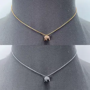 Dainty Elephant Charm Necklace