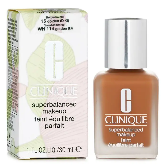 Clinique Superbalanced Silky Cosmetic Foundation, Oil-Control, Moisturizing & Hydrating Formula - No. 15 Golden, 30ml/1oz