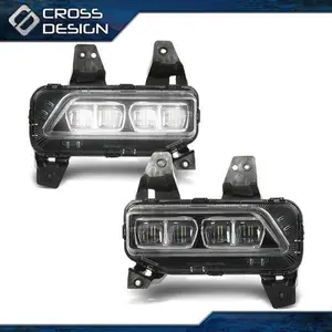 CROSSDESIGN LED Driving Lamp Front Fog Light Kit Fit For 20-2022 Kia Telluride Left Right