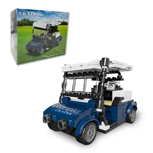 Golf Cart Toy Building Set for Adults Compatiable with Lego Golf - Golf Party Decor, Desk Decor, Gag Golf Gift, Complete with Display Cover Brick