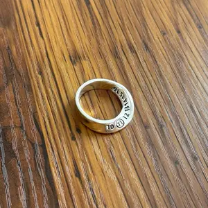 Y2K Silver Numbers Ring- Retro Luxury Streetwear Stainless Steel Band, Aesthetic Statement Accessory