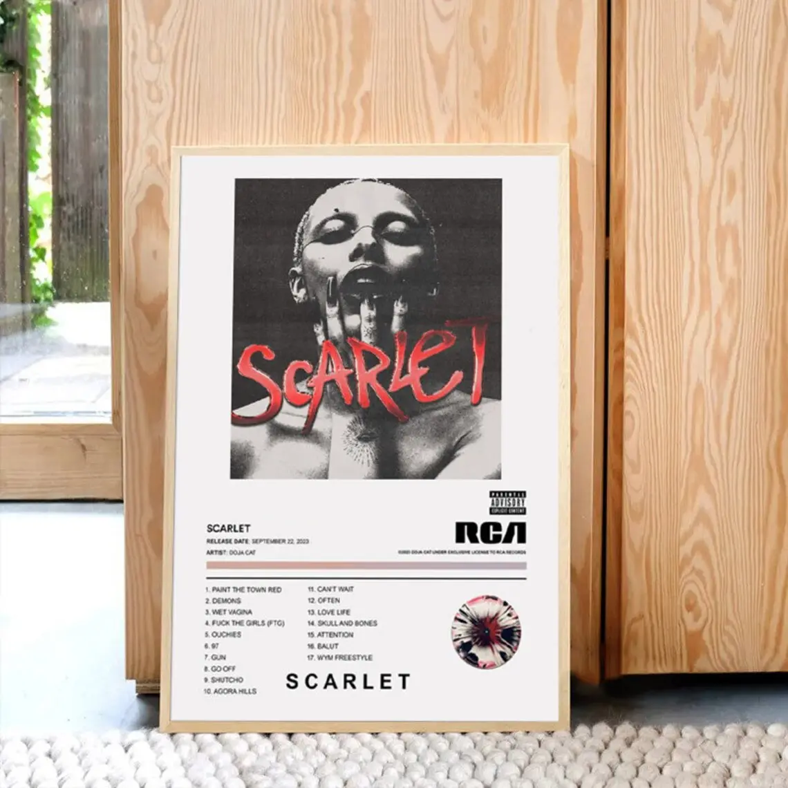 Doja Cat SCARLET Album Poster, Album Cover Art Poster, No Frame 1