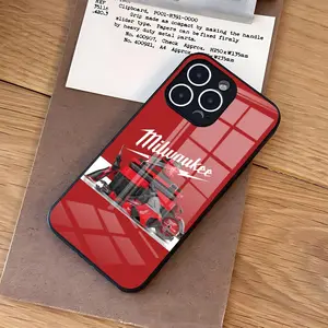 M-Milwaukee tools Phone Case For iPhone 17 Air 16 e Pro Max 15 14 13 Mini 12 Pro 11 Max Plus Black Glass Cover Accessories