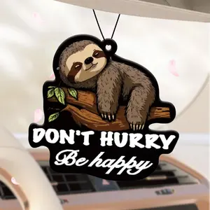 Cute Sloth Design Car Air Freshener Ornament, Car Fragrance, Car Air Diffuser, Car Rear-view Mirror Hanging Aromatherapy Tablet, Car Interior Decoration Accessories, Car Interior Diffusers