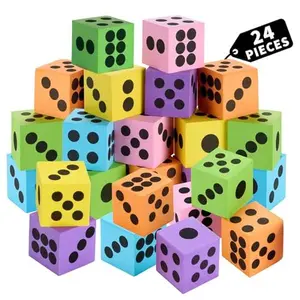 Neon Foam Dice Set - Ignite Imaginations, Boost Math Skills, Perfect for Gifts and Parties (24Pack)
