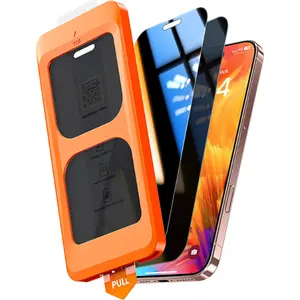 2-Pack iPhone 16 Pro Max Privacy Screen Protector True 25°Anti Spy 9H+ Hardness Tempered Glass for Full Coverage Easy Installation