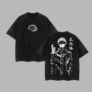 valentine shirts Gojo Satoru Jujutsu Kaisen- Execution Shibuya Unisex Acid Washed T-Shirt