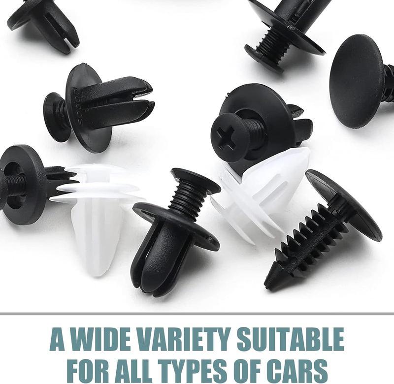 100PCS 6 Sizes Car Retainer Clips Kit, Auto Door Trim Panel Clips, Expansion Screws Replacement Kit Accessories, Bumper Push Rivet Clips with Storage Box, Universal for GM, Ford, Toyota, Chrysler