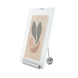 Umbra Flute Picture Frame, Tabletop Photo Frame for 4x6 or 5x7 Photos, Landscape or Portrait - Choose Your Pack Easel Design Display Decor Decorative