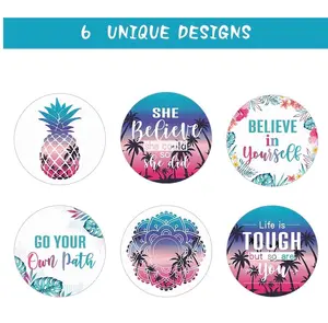 Pineapple vibrant 1.5 inch assorted stickers - set of 50