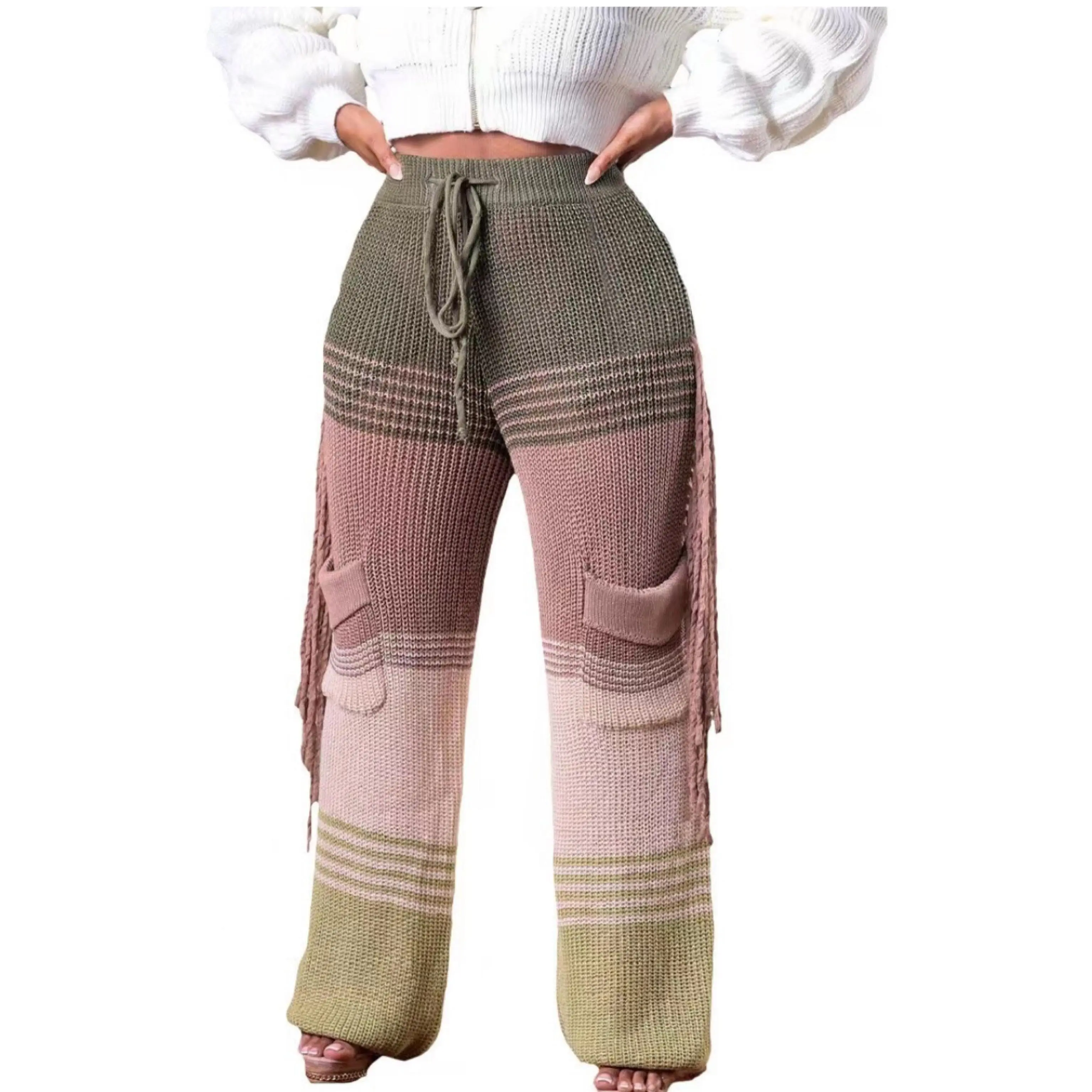 Out for the day knit shaggy pants