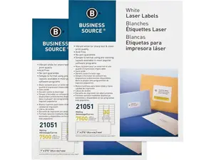 Business Source Bright White Premium-quality Address Labels