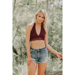 Lace Halter Bra Top