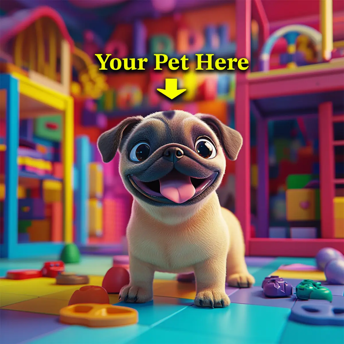 3D Animation Pet Portrait - Make Your Apartment Even Cooler With Your Pet As Custom Art - Pet Star Portraits
