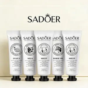 SADOER Korean-style Scent Hand Cream for Women & Men - Moisturizing, Nourishing, and Soothing with Goat Milk, Snail Essence, and Horse Oil