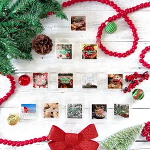 Holiday Wax Melts Sample Pack - One Dozen - 12 Christmas Clamshell Wax Melts - Hand Poured - Wax Cubes - Wax Warmer - Soy Blend - Winter gift