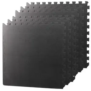 Zeny 12 Pieces Puzzle Exercise Floor Mats 24''×24'' Workout Gym Equipment Mat Black