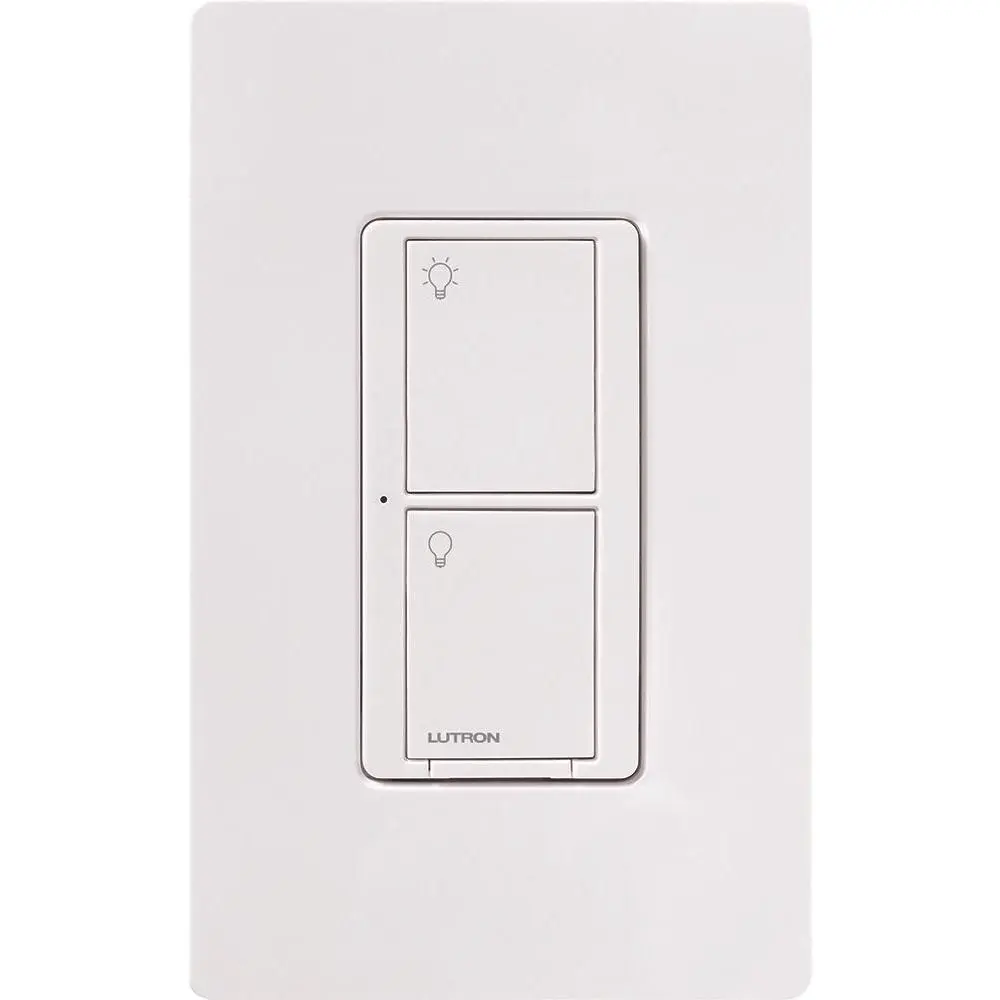 Lutron Caseta In-Wall Smart Switch PRO, No Neutral Required, 5A Lighting or 3A General Fan Load, 120/277V, Single Pole/3-Way, PD-5WS-WH, White
