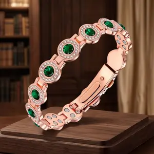 Magnetic Copper Bracelet for Women, Adjustable 3800 Gauss Crystal Bracelet, Summer Jewelry, Mother’s Day Gift for Mom Wife Her, Trending Must Have