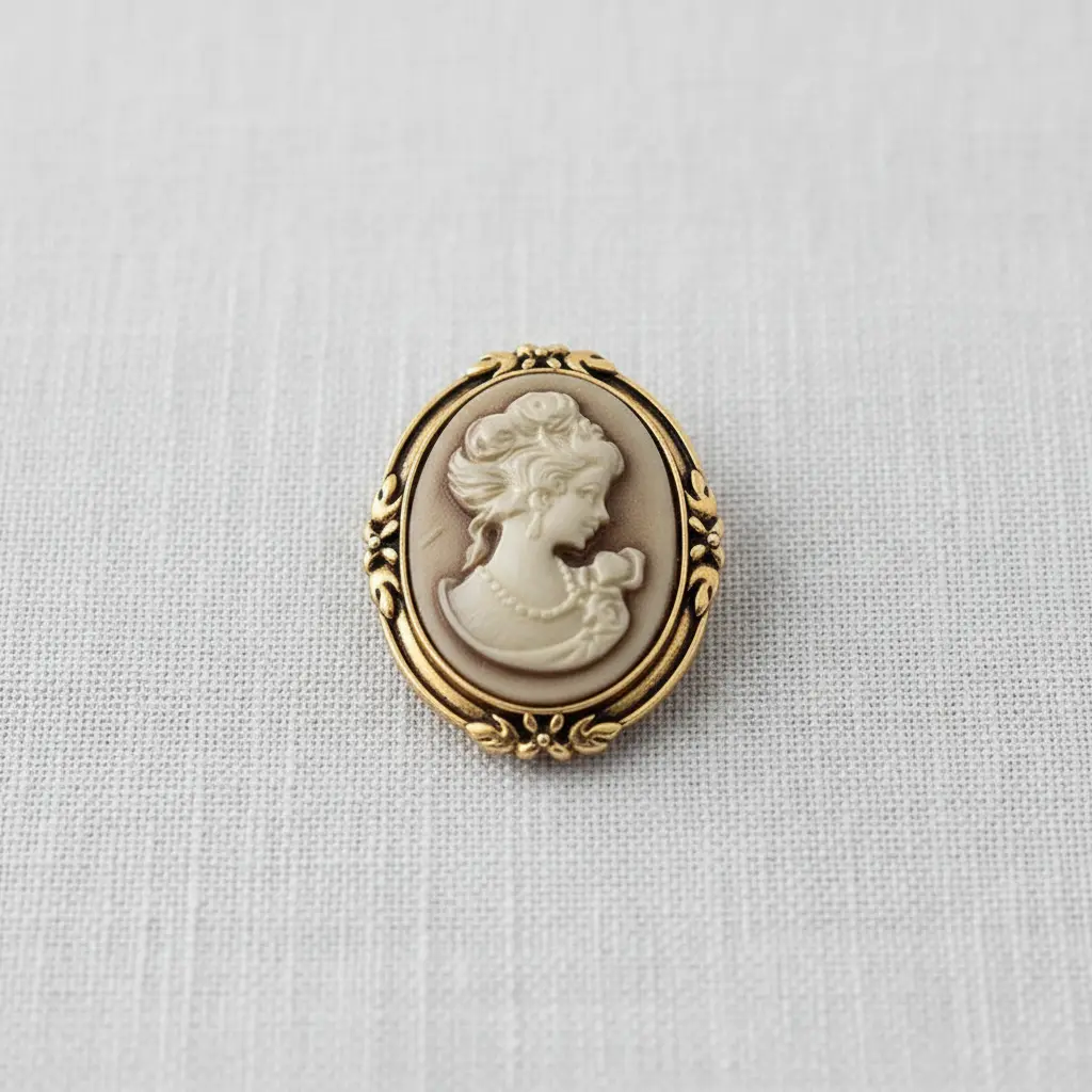 Medieval Cameo Brooch with Sculpted Portrait