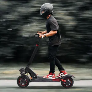 Off Road Electric Scooter for Adults 800/1200/1600W Motor 48V 15/18/21AH Battery 11" All-Terrain Tires Dual Suspension App Control School Accessories Commuter High-Power Bike