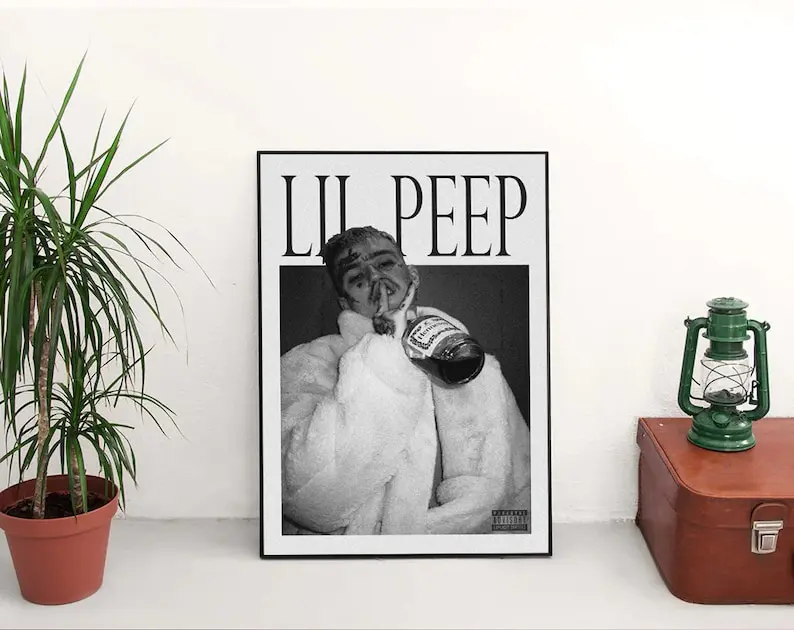Lil Peep Henny Rap Poster