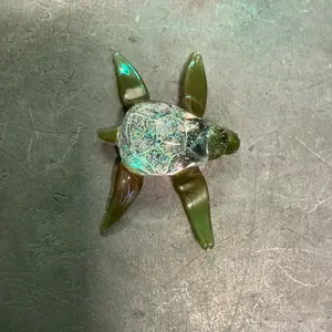 Dichroic sea turtle figurine