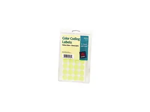 Avery 05470 Print or Write Removable Color-Coding Labels, 3/4in dia, Neon Yellow, 1008/Pack