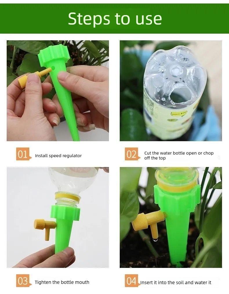 Automatic Watering Device, Lazy Person’s Watering Tool, Watering Gadget, Drip Irrigation System, Timer-Adjustable Watering Device, Sprayer Head