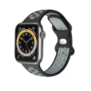 Worryfree Gadgets Breathable Silicone Sports Band - Stylish Men's Wearable Accessory for 38/40/41mm & 42/44/45mm Smart Watches, Electronic Tech Accessories