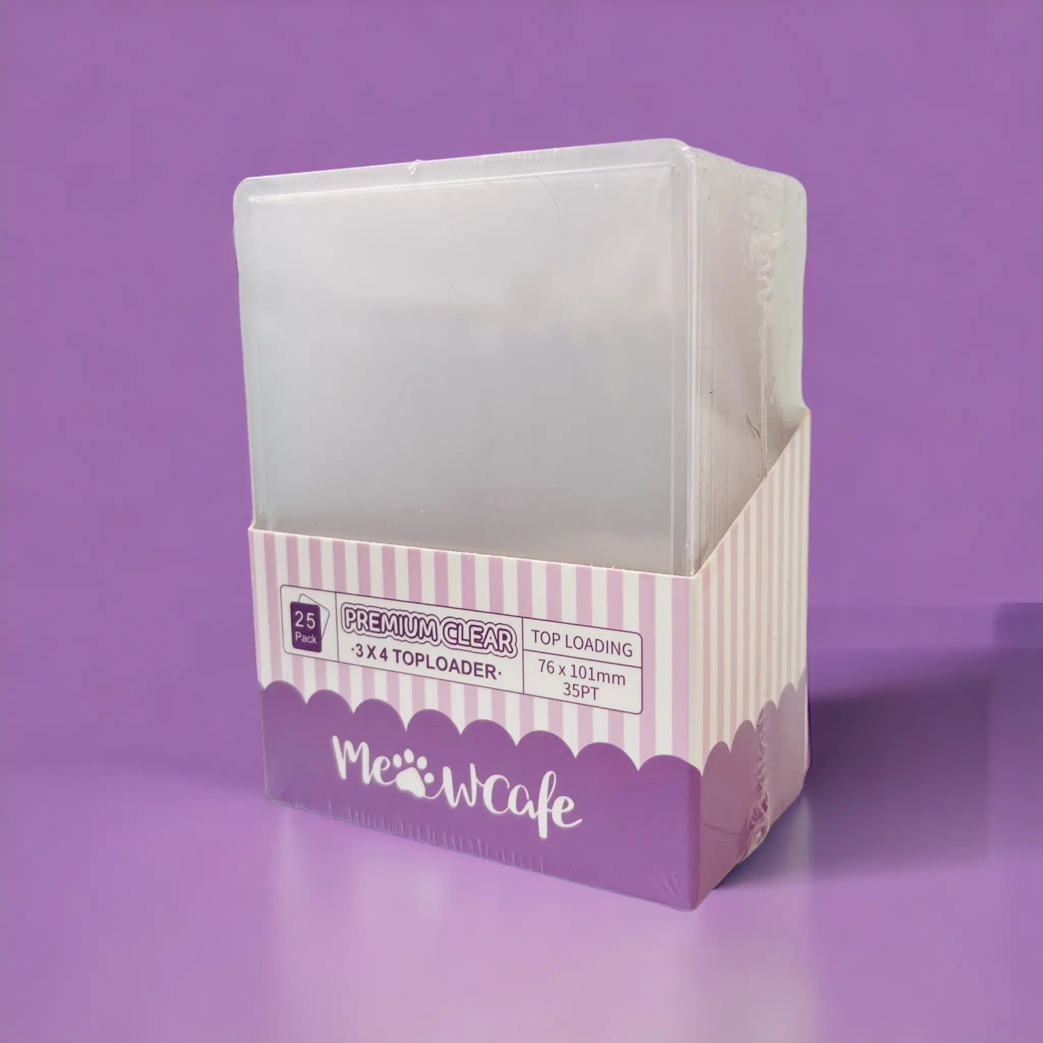 Meowcafe [3 x 4 inch] - [Continuous Contour] Premium Clear Toploader (76x101mm)