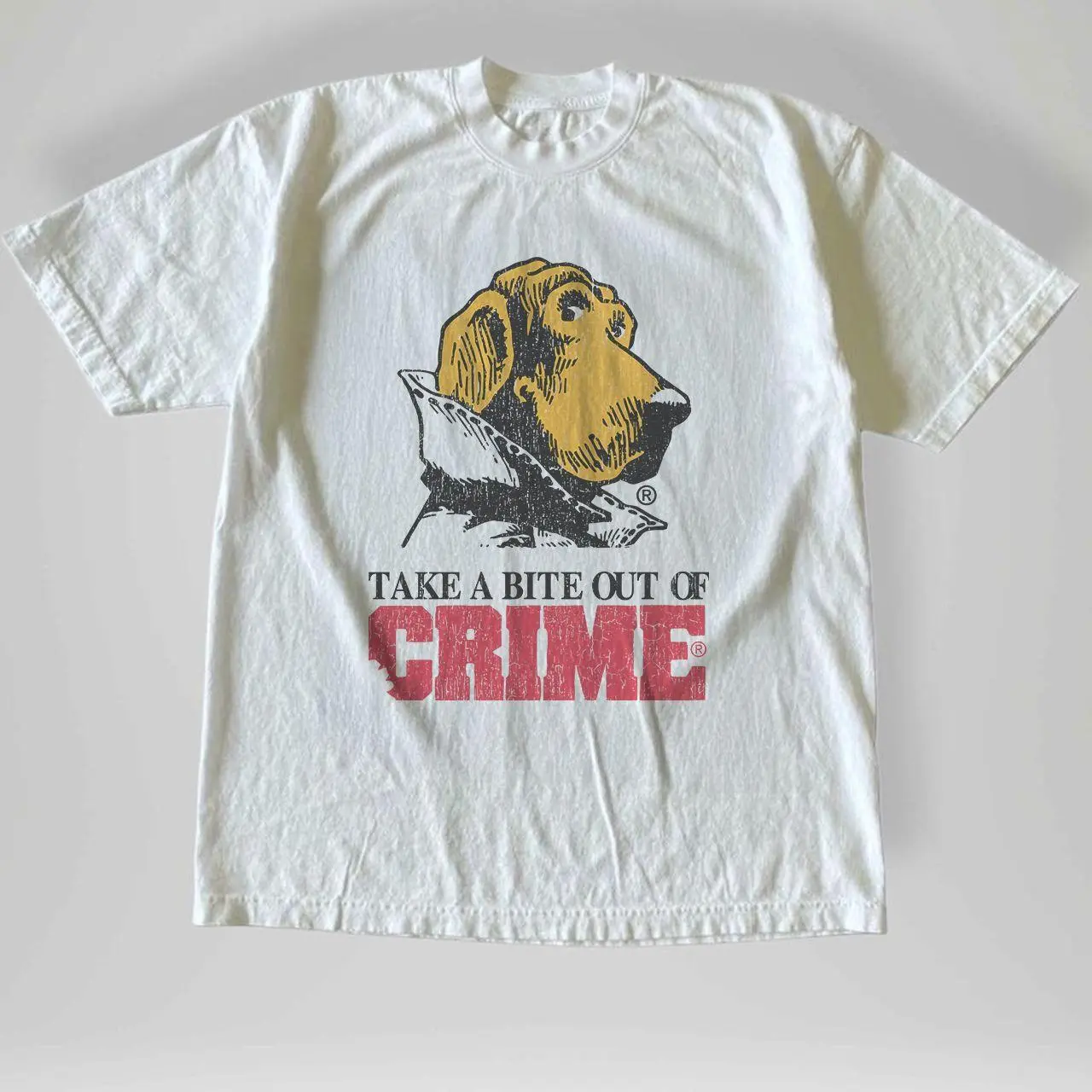 Vintage Crime Dog Graphic T-Shirt, Funny Detective Dog Tee, Retro Humor Shirt, Novelty Graphic, Unisex Casual Top