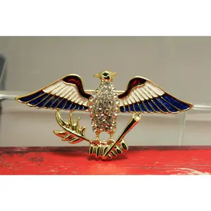 Coro Large Vintage Patriotic Eagle USA Figural Pin Brooch 4th July Patriotic Jewelry Gift