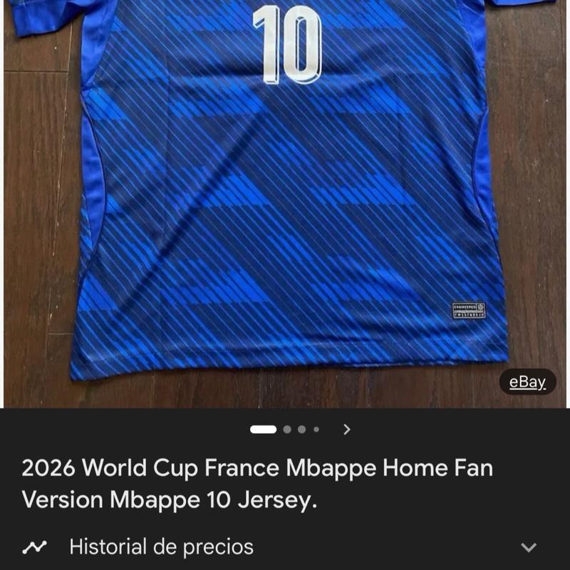 France National Team 2026 World Cup Mbappe Home Fan Version Mbappe 10 Jersey Blue Striped Design benito