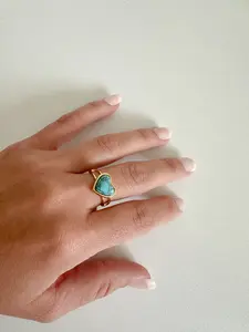 Turquoise Heart Ring