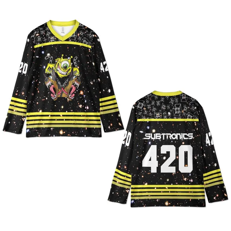 Dubstep Rave Jersey, Monster Hockey Shirt, Galaxy EDM Festival Outfit