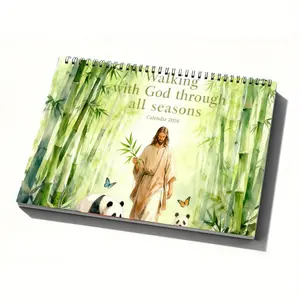 1pc Walking with God through all seasons Calendar 2026 Bible Journal Personal Daily Plan and Itinerary Record Suitable for Gifting to Devout Christians on Christmas and Birthdays