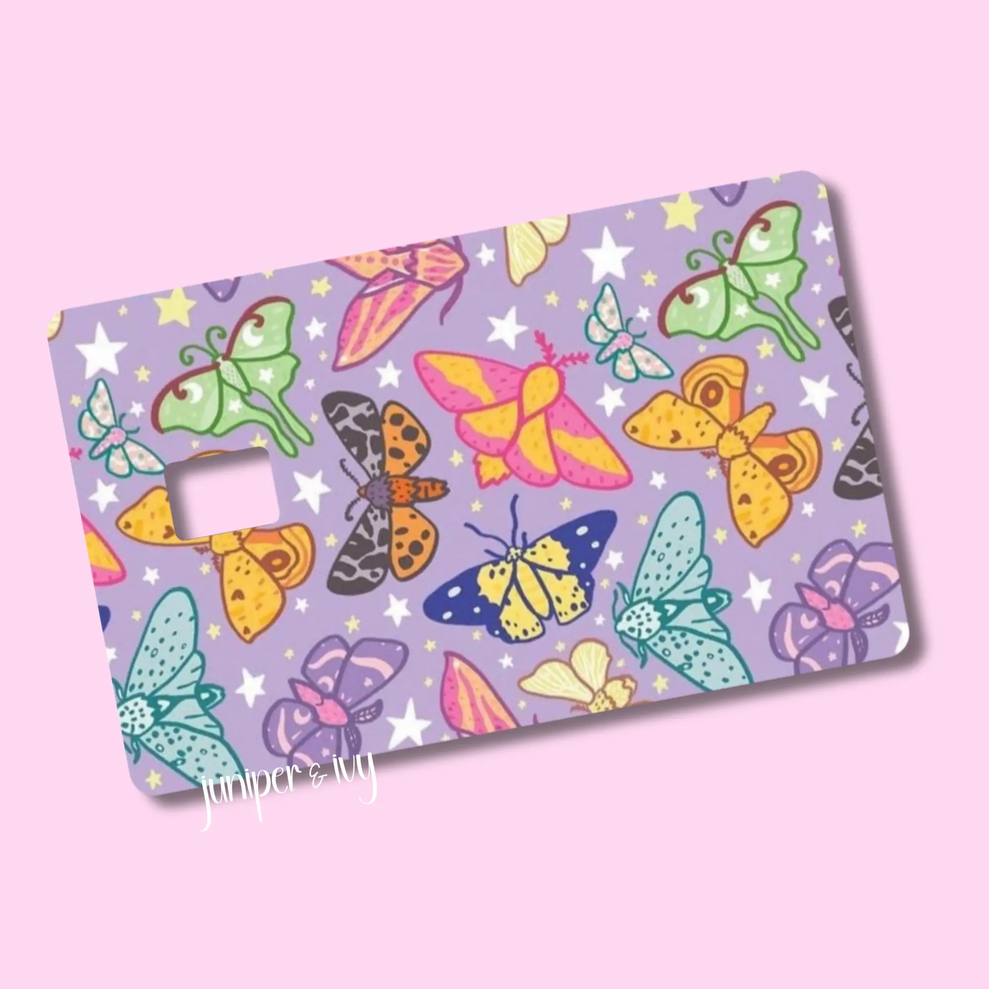 Purple moth credit card skin