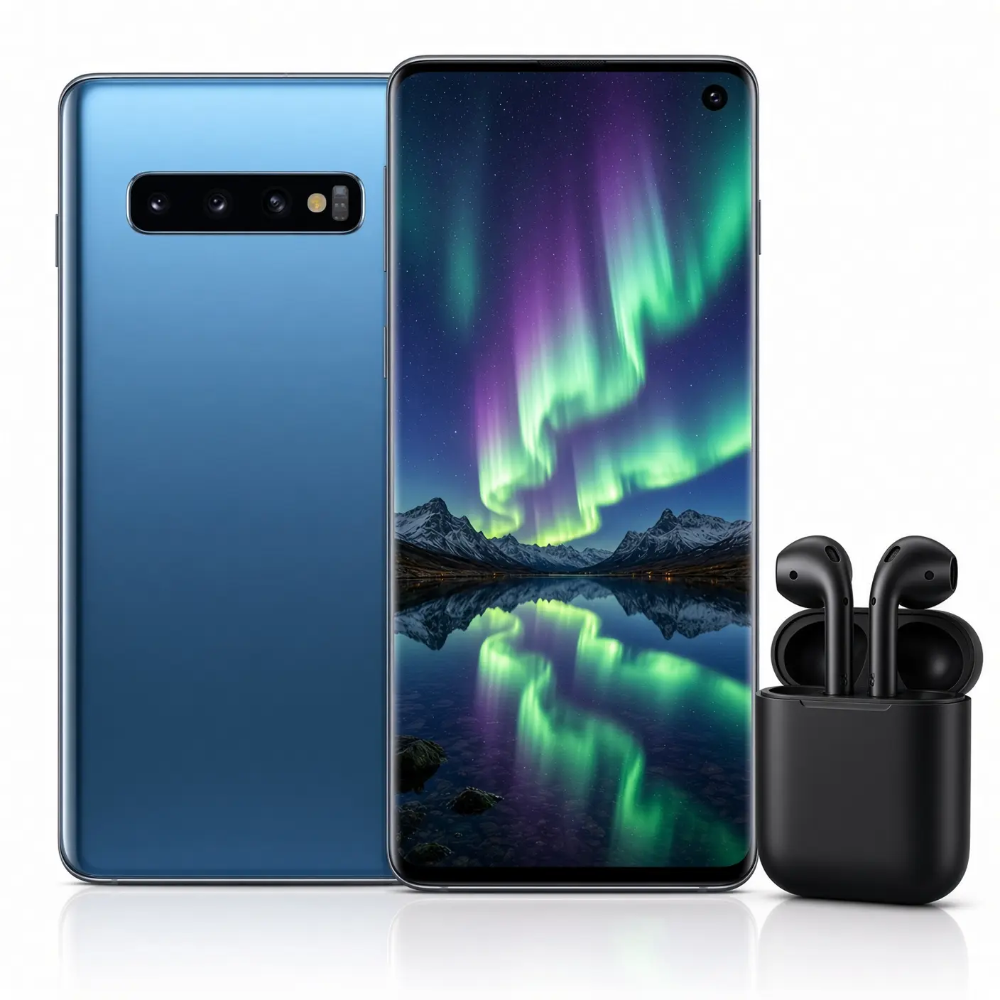 Refurbished Samsung Galaxy S10 G973U (Fully Unlocked) Acceptable Condition with Wireless Earbuds & 1 Year Warranty