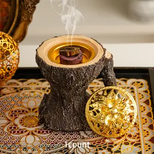 Creative Tree Bark Texture Incense Burner, Incense Holder, Resin Material Aromatherapy Diffuser, Home Fragrance Decor, Home Decor Gift Idea, Ideal for Meditation & Relaxation, Scented