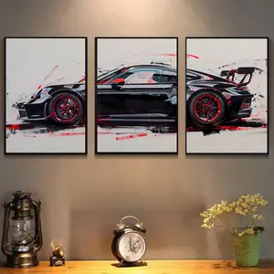 Cool Supercars Cars Poster Sticker Self-Adhesive Posters Set Wall Art Gallery-Grade Waterproof Fade-Resistant & Scratch-Proof Perfect Gift & Home Decor Living Room, Bedroom, Home Decoration Multiple Size