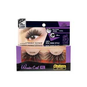 Ebin New York Wonder Cat XL 25MM 3D Faux Mink Eye Lashes-Lily