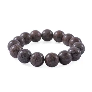 Brown Snowflake Jasper  Beaded Stretch Bracelet for Women Jewelry Ct 164 Birthday Christmas Gifts